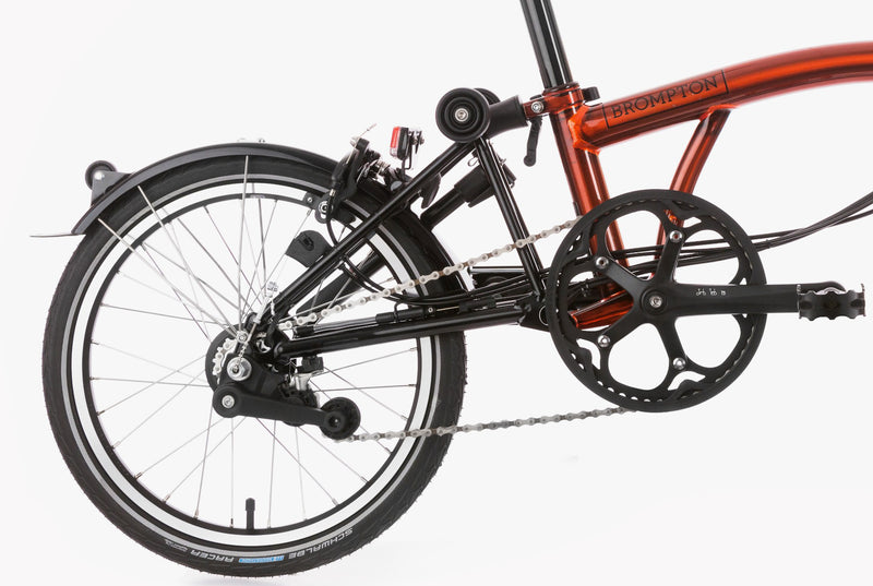 Brompton H6L Electric C Line Explore Flame Lacqeur